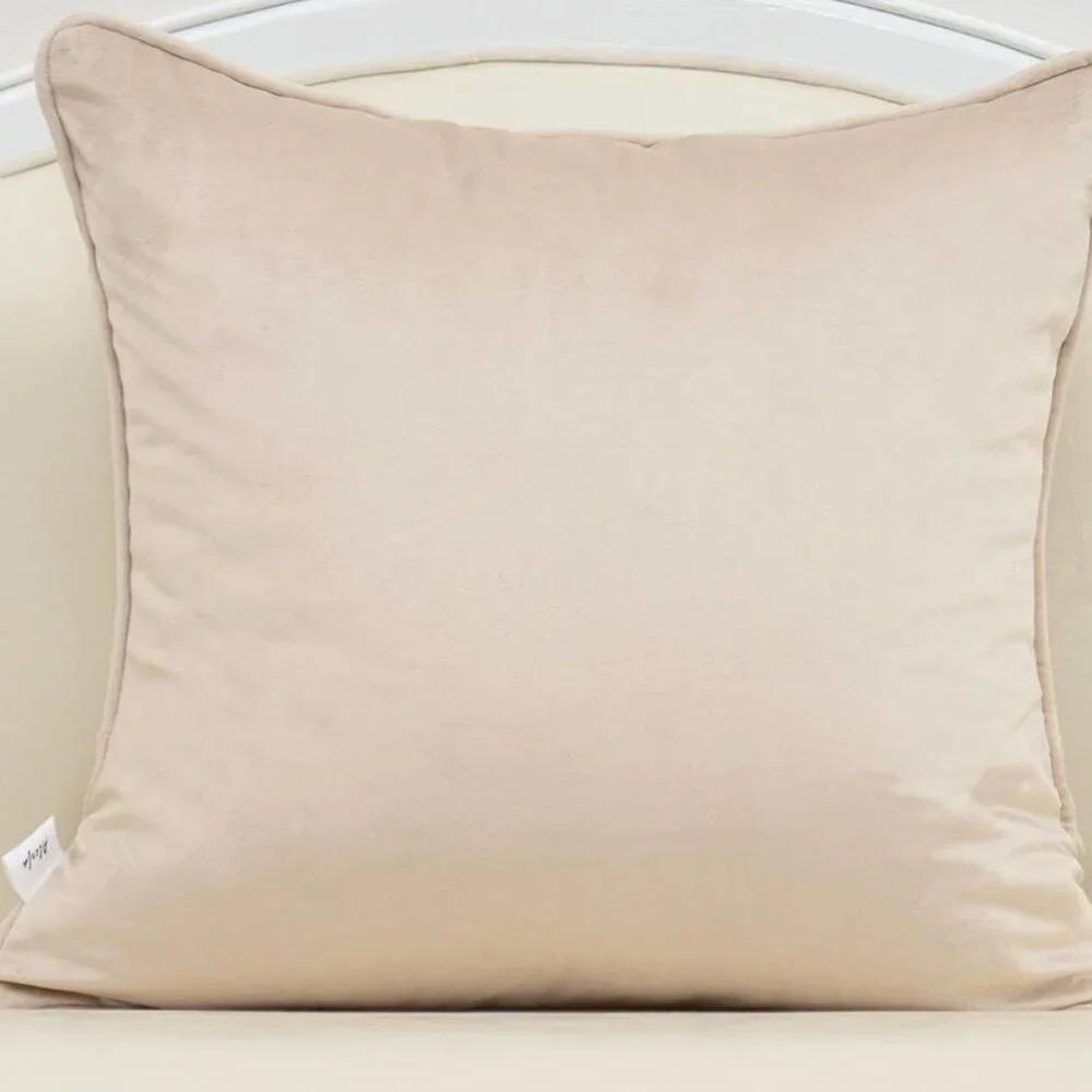 Coastal Leaf Velvet Decorative Velvet Throw Pillow Cover 18x18